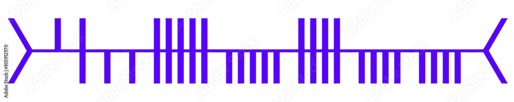 Ogham Runes of word Ogham Runes of word