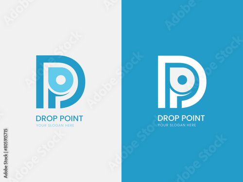 DP letter with drop point logo