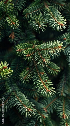 Christmas tree branches background 