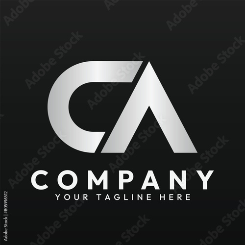 Logo vector template of letter CA