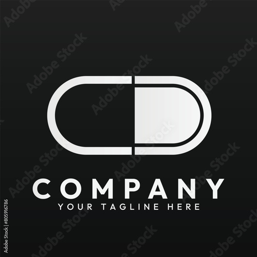 Logo vector template of letter CD
