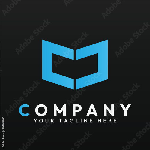 Logo vector template of letter CC