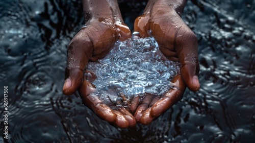 Hands Cradling Fresh Water