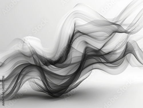 Abstract image with white dynamic swirling lines.