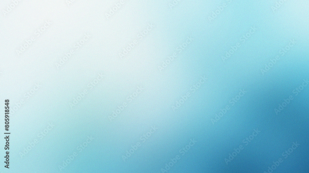 Abstract blurred blue gradient background with grainy and noise texture.