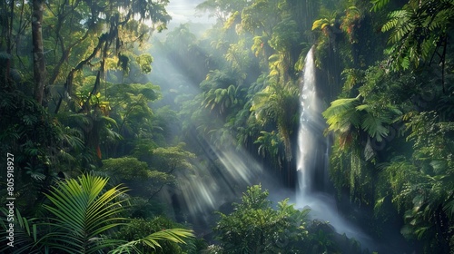 Abundant Symphony: A Flourishing Rainforest photo