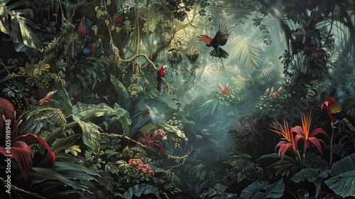 Abundant Symphony: A Flourishing Rainforest