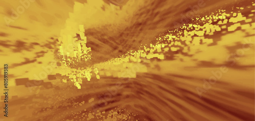 Fond ou arrière plan d’une projection de couleur jaune - une œuvre artistique symbolisant l’été, la plage et le sable.