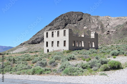 The abandoned Ghost Town of Rhyolite in Nevada. 