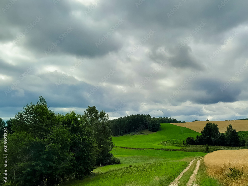 Naklejka premium Astonishing landscape of Kashubia in Northern Poland
