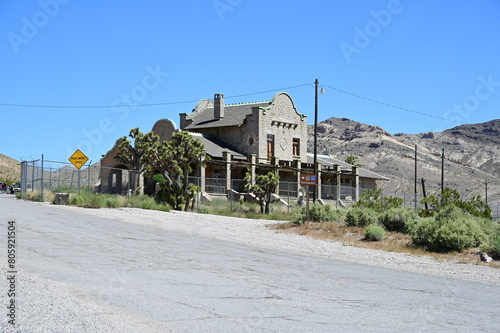 The abandoned Ghost Town of Rhyolite in Nevada. 