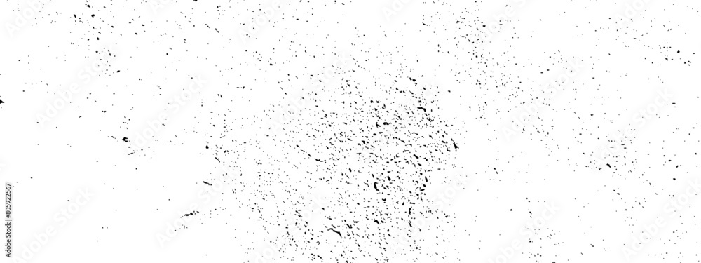 Black and white dirty cracked Dust overlay distress grungy effect paint. Black and white grunge seamless texture. Dust and scratches grain texture on white and black background.