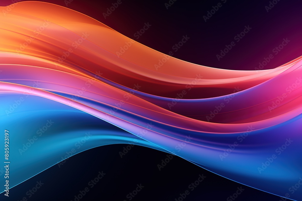 A colorful wave with a red stripe on the left and a yellow stripe on the right A colorful wave with a red stripe on the left and a yellow stripe on the right