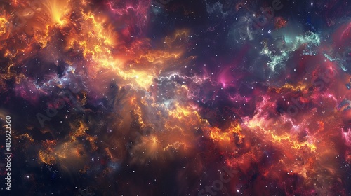Cosmic Dance: The Patterns and Colors of a Nebula photo
