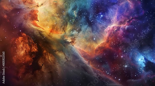 Cosmic Dance: The Patterns and Colors of a Nebula photo