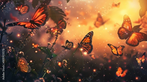 Cosmic Navigators: The Star-Oriented Flights of Monarch Butterflies © xelilinatiq