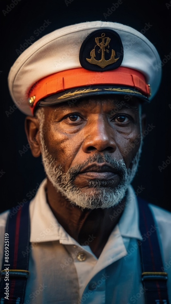 Portrait of the captain. Postcard for Sailor's Day. Portrait of the captain. Postcard for Sailor's Day.