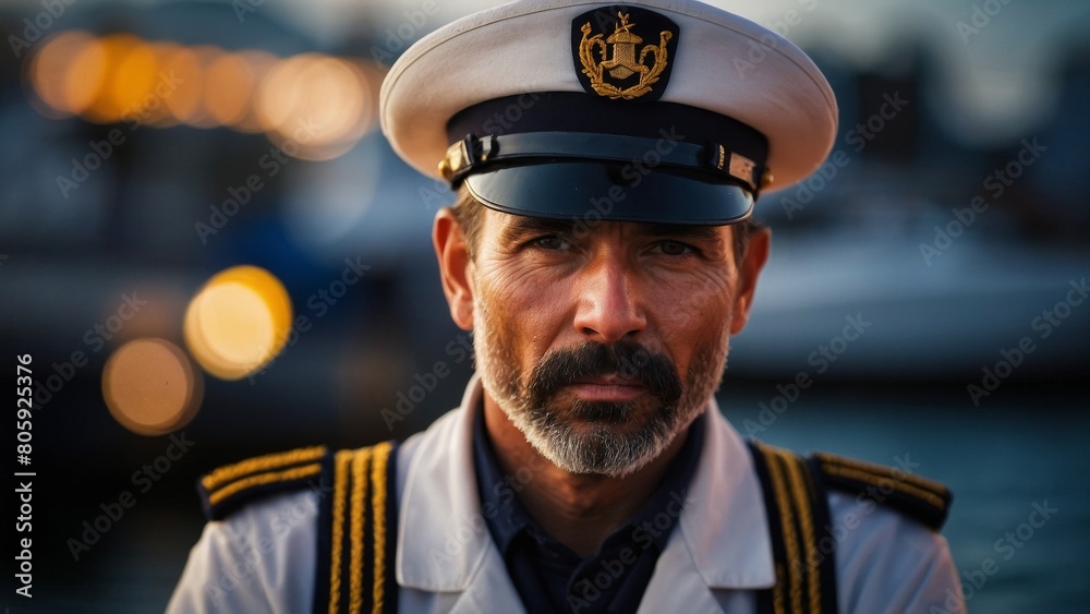 Portrait of the captain. Postcard for Sailor's Day. Portrait of the captain. Postcard for Sailor's Day.