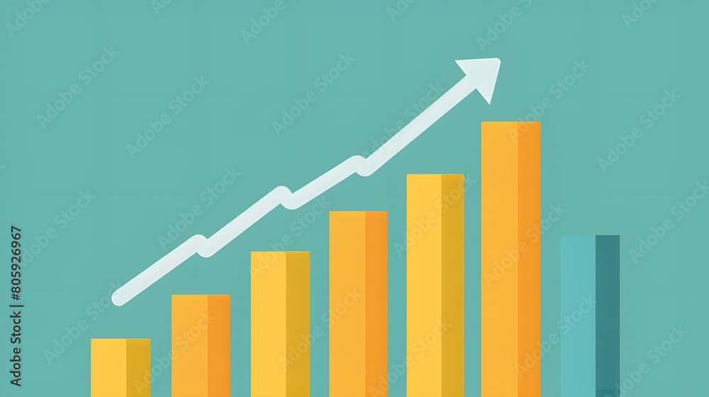 Modern Growth Chart with Upward Trend Modern Growth Chart with Upward Trend