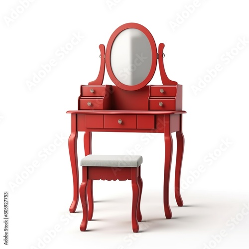 Dressing table brickred photo