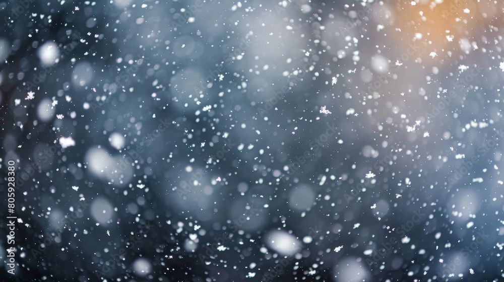 Winter snowy in bokeh lights defocused background Winter snowy in bokeh lights defocused background