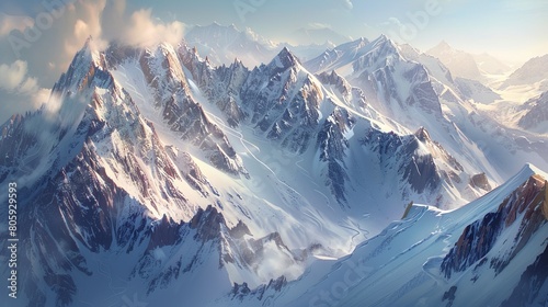 Majestic Mountains and Swooshing Skis: A Landscape Embracing the Harmony of Nature and Adventure