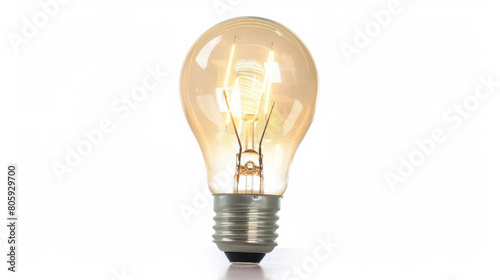 light bulb illuminated from the inside