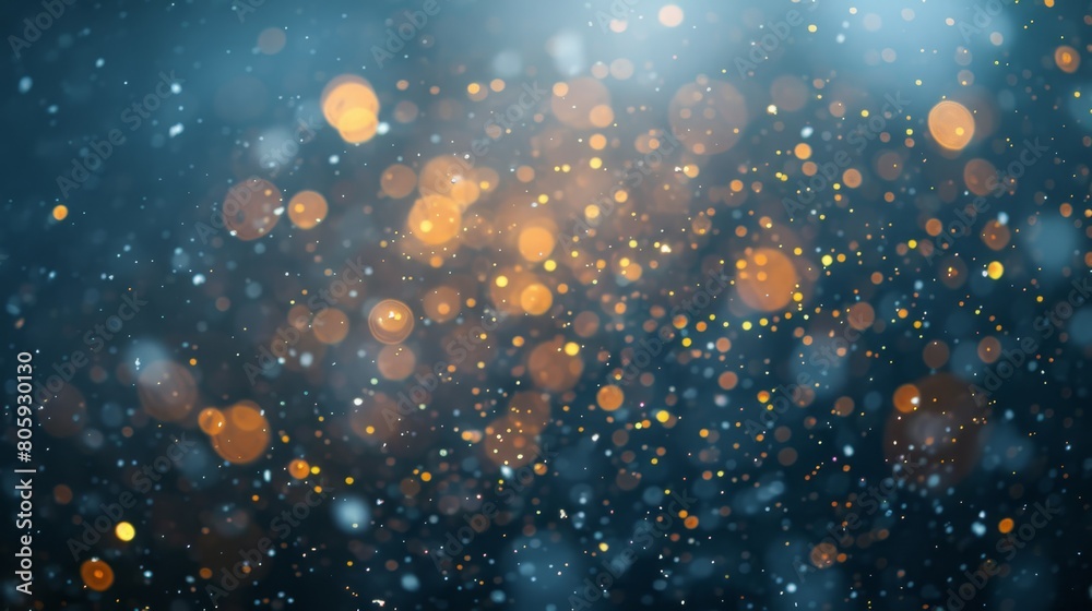 Winter snowy in bokeh lights defocused background Winter snowy in bokeh lights defocused background