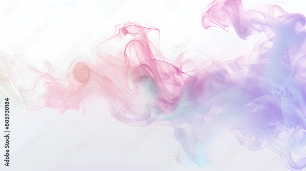 Vibrant Flow of Colored Smoke in Abstract Art Style
