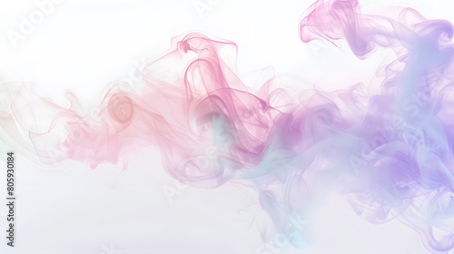 Vibrant Flow of Colored Smoke in Abstract Art Style