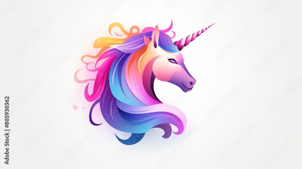 Colorful unicorn illustration