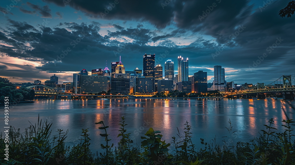 Naklejka premium Beautiful skyline