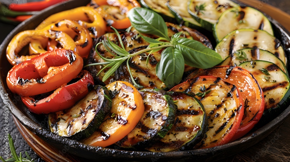 grilled eggplant with vegetables grilled eggplant with vegetables