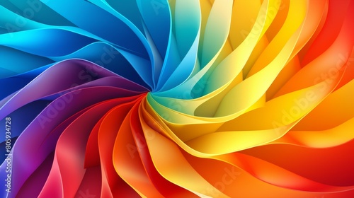 Vibrant abstract color spiral background