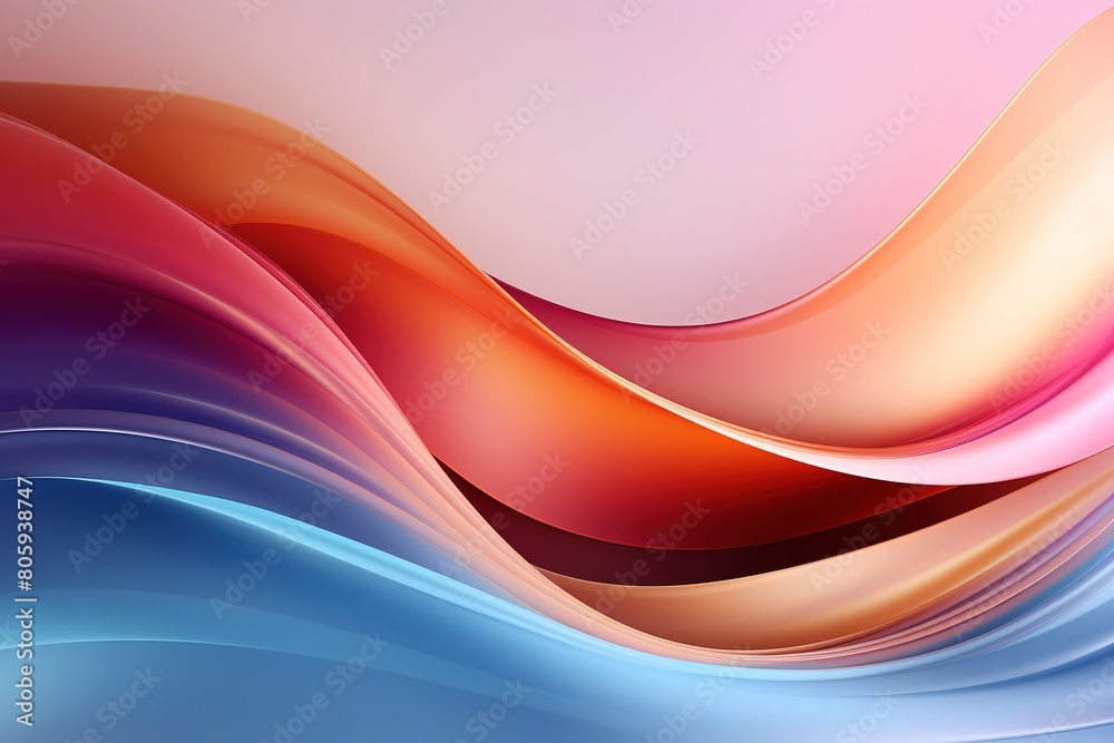 A colorful wave with a red stripe on the left and a yellow stripe on the right A colorful wave with a red stripe on the left and a yellow stripe on the right