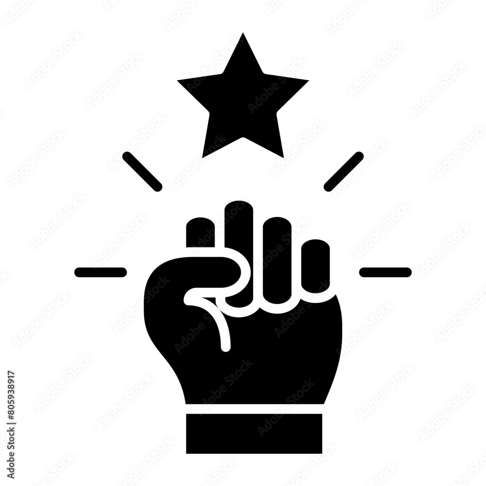 Obraz premium black solid icon, symbol of Human resources development