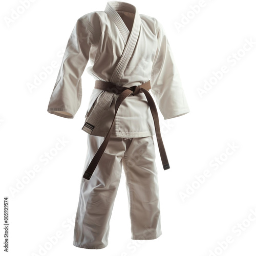 Gi traditional martial arts uniform, transparent background, isolated image, generative AI
