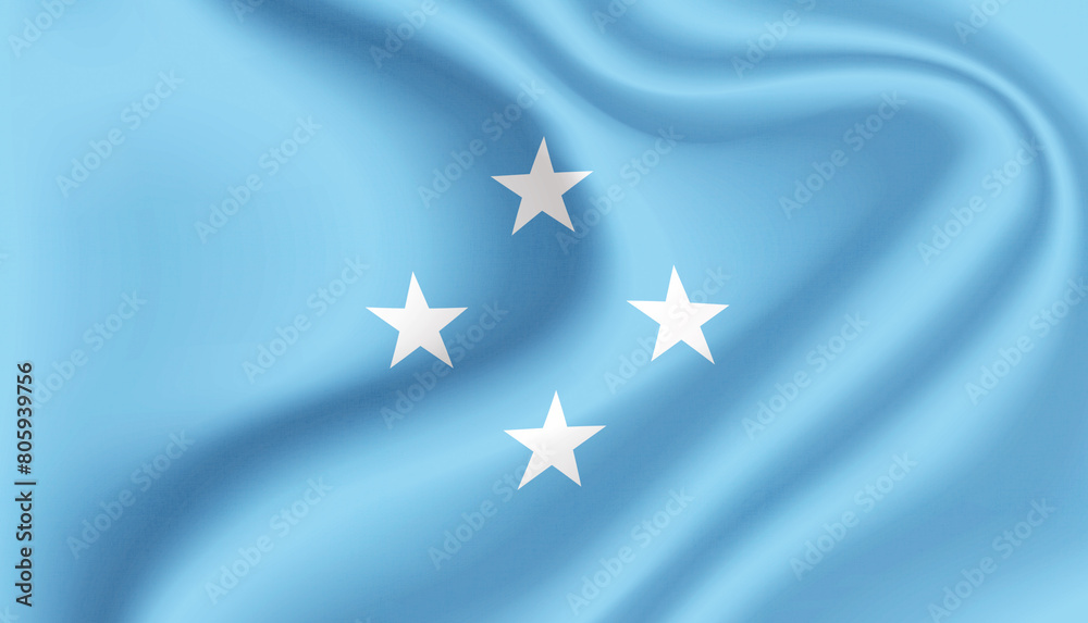 Micronesia national flag in the wind illustration image Micronesia national flag in the wind illustration image