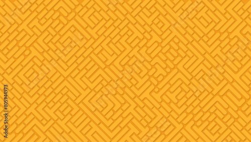 Seamless pattern with modern rectangular herringbone yellow tiles. Realistic diagonal texture. Vector illustration.