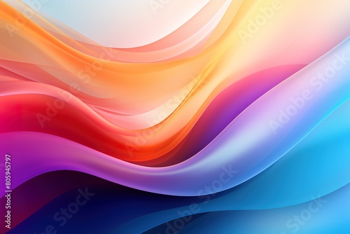 A colorful wave with a red stripe on the left and a yellow stripe on the right