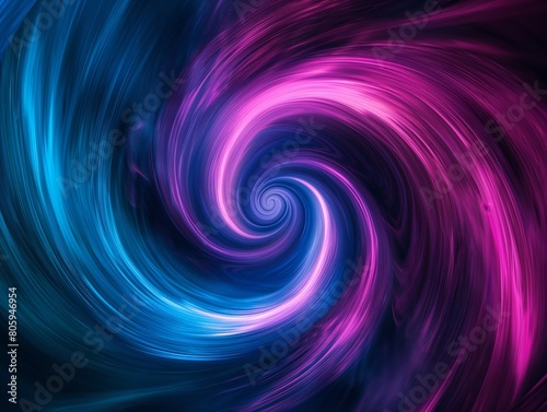 Vivid blue and pink swirls merging in a hypnotic spiral pattern.