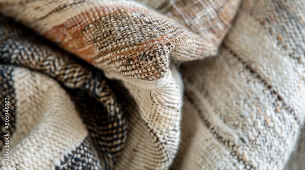 Close-up of woven linen, natural fibers, subtle variations in color Close-up of woven linen, natural fibers, subtle variations in color