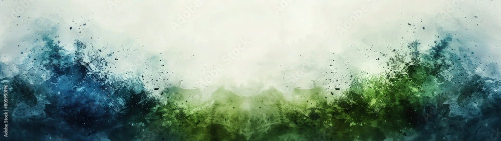 Dynamic abstract background with a mixture of green and black oil paint strokes, can be utilized for printed materials such as brochures, flyers, and business cards.