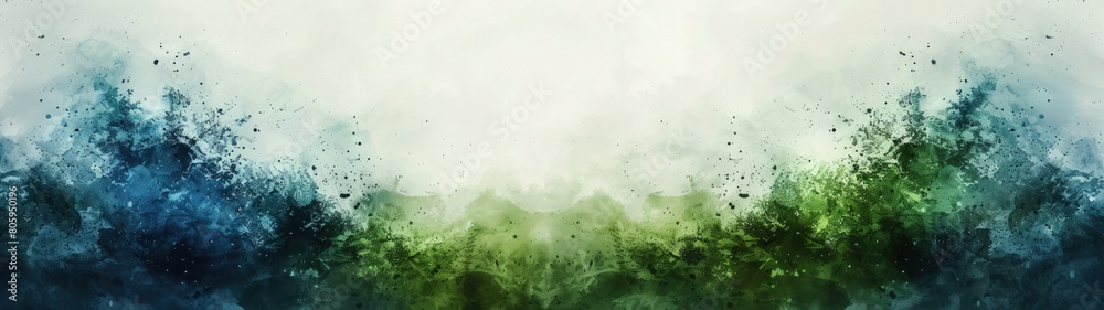 Dynamic abstract background with a mixture of green and black oil paint strokes, can be utilized for printed materials such as brochures, flyers, and business cards.