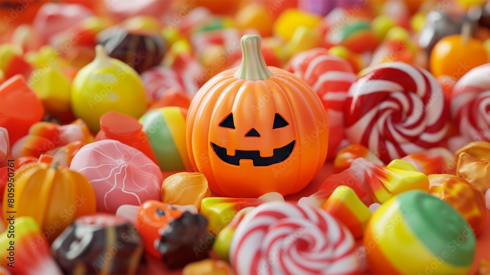 Candy, Halloween candy, multi-colored candy.