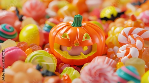 Candy, Halloween candy, multi-colored candy.