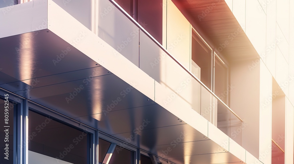Zero-energy building, heat pump system close-up, modern technology, indirect light