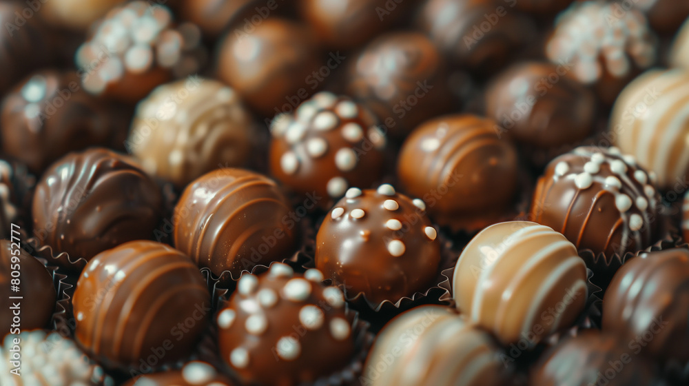 a bunch of chocolates are in a basket with other chocolates