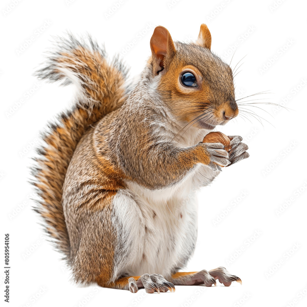 Cute squirrel eating a nut. Cute squirrel eating a nut.