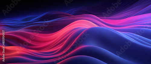 Neon waves abstract background.